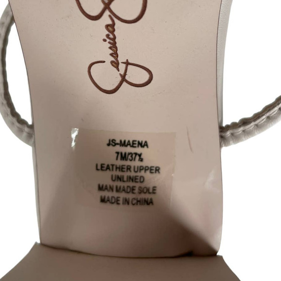 Jessica SIMPSON MAENA LEATHER STRAPPY ANKLE WRAP SANDALS - Picture 3 of 7